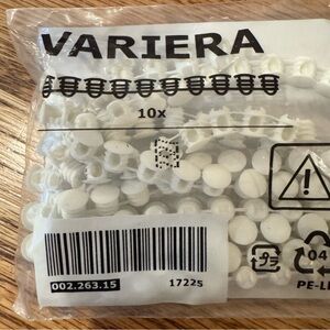 IKEA VARIERA Cover Plate, White - Two Packs of 100 - fill unused drill holes 🕳️